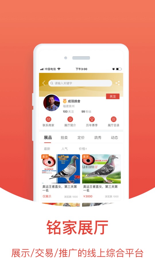 查鸽网全国最大的信鸽查询网站 截图1