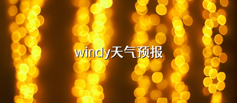 windy天气预报